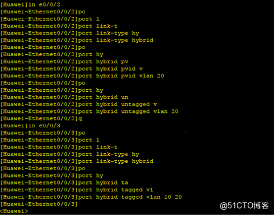 【作业】将2台交换机分别连接2台PC机，设置不同vlan，实现不同vlan之间互通