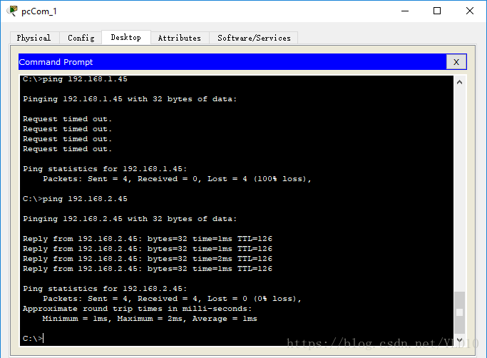pcCom_1 ping server