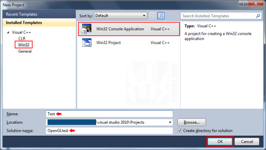Assigning the project and the solution names