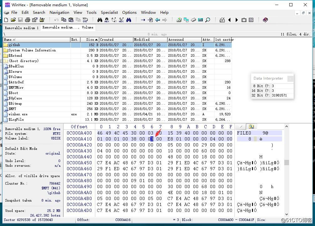 NTFS 数据隐藏及恢复