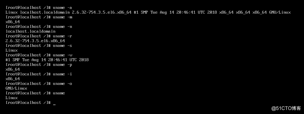 每天学习一个LINUX命令：uname  显示当前操作系统的名字（use name 使用的名字）