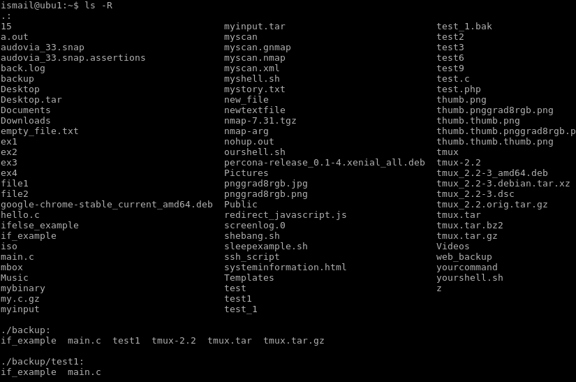 Display Files Recursively