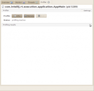 VisualVM Profiler tab VisualVM Profiler tab