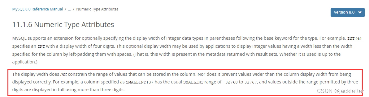 Smallint Syntax mysql:列类型之整数(tinyint、smallint、mediumint、int、bigint)_mysql smallint-CSDN博客