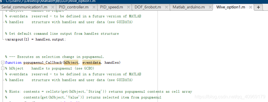 Matlab与Arduino连接（三）：在MATLAB GUI中使用popup menu 和 axes控件（可动态显示复现）_val ...