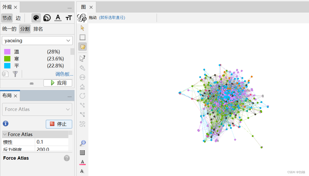 【数据可视化】使用Python + Gephi,构建中医方剂关系网络图!_gephi python-CSDN博客