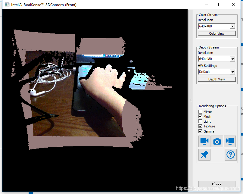 彩色图深度图对齐后的图像