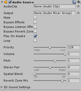 Creating audio source as an invisible gameObject