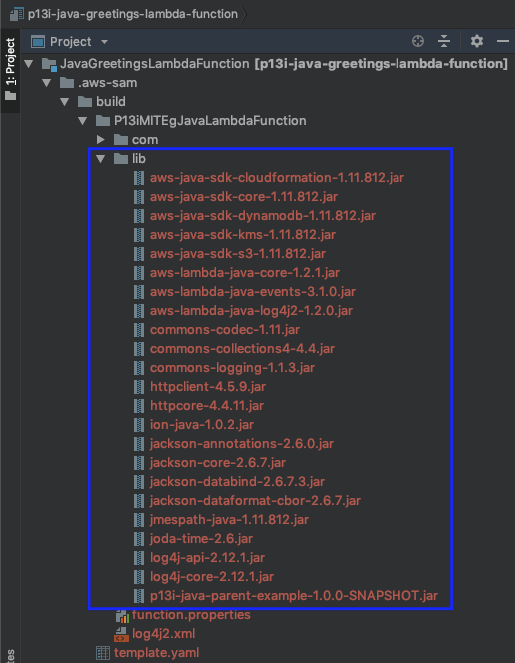 Local build output directory of SAM build.