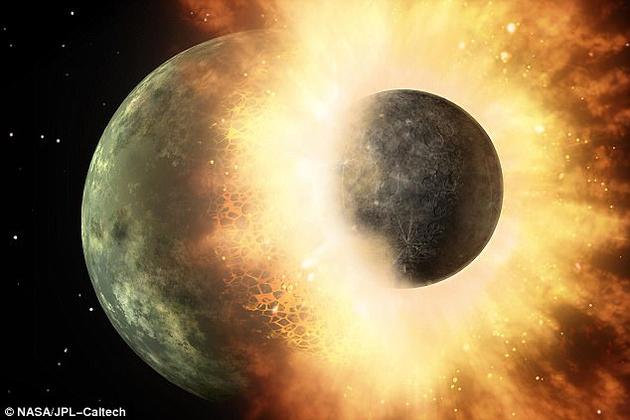 　　两颗迎头相撞的遥远行星创造出了一颗富含铁元素的新星球，质量接近地球的10倍。这是天文学家首次在太阳系外探测到的行星撞击。