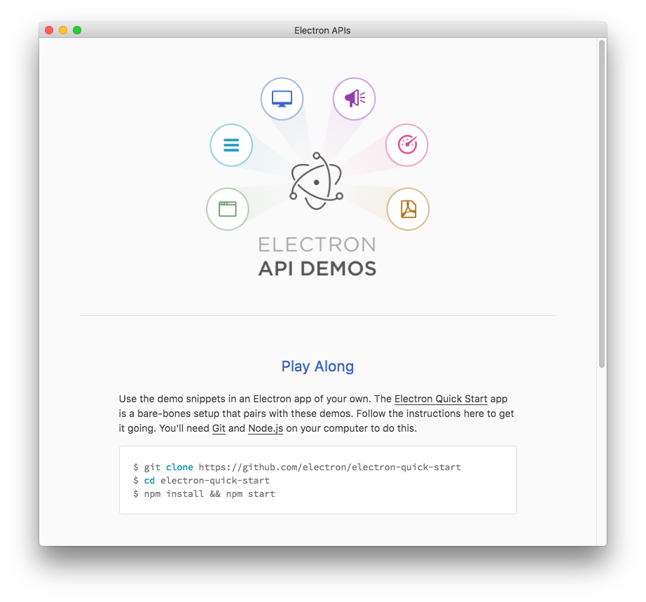 Electron app demo
