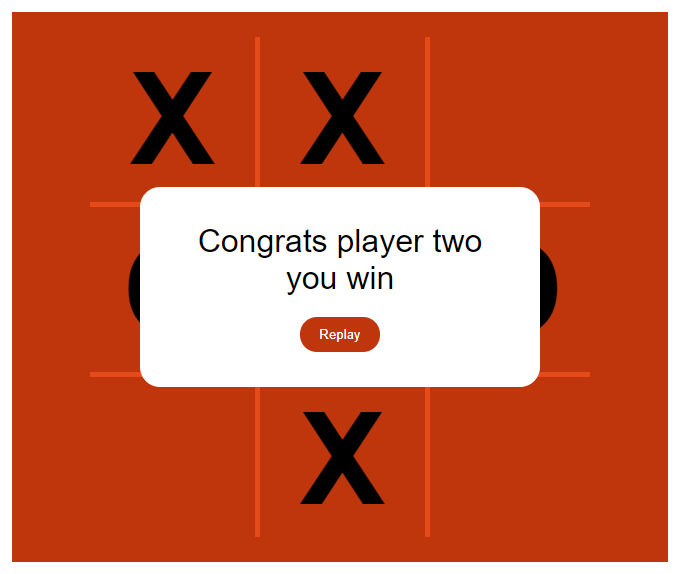 JavaScript Tic Tac Toe Game