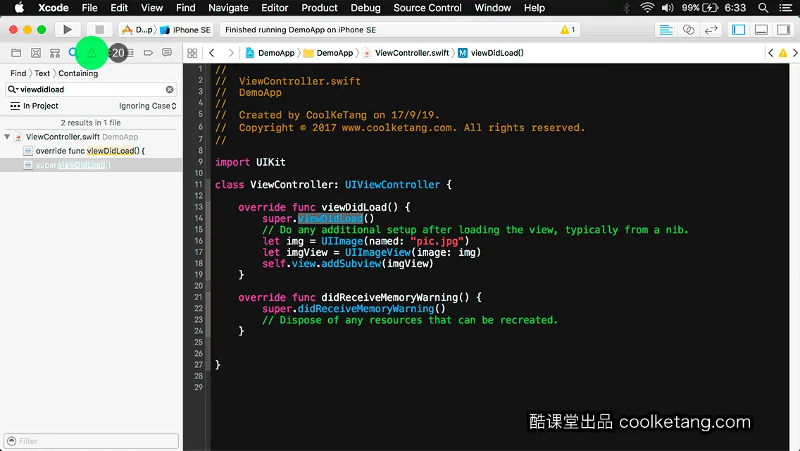 互动教程 for Xcode9 & Swift4-酷课堂