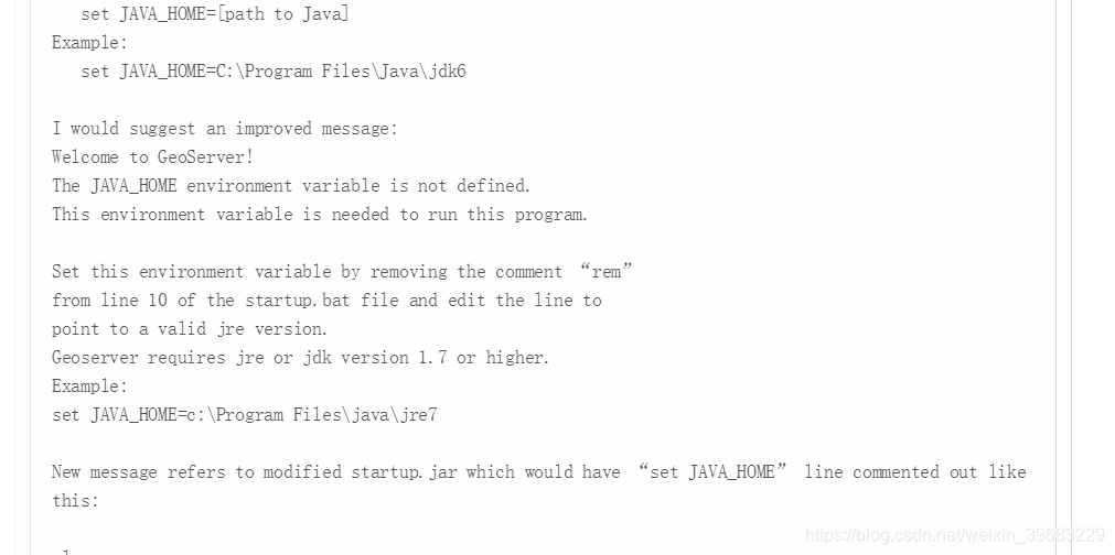 geoserver - java error: occurs when Images High... geoserver 服务启动报错 找不到JAVA_HOME_please install java or, if present but ...
