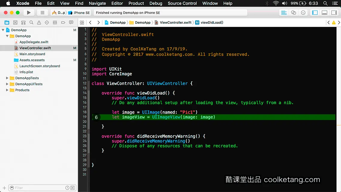 互动教程 for Xcode9 & Swift4-酷课堂