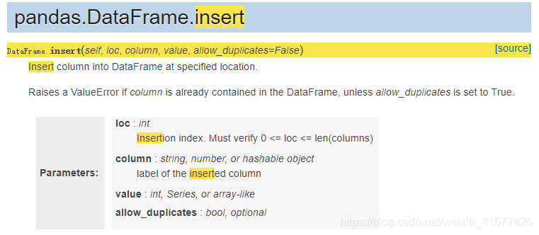 insert