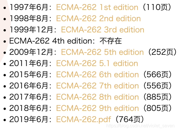 ecma提出的标准