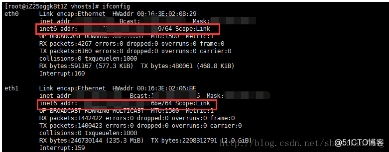 centos下配置ipv6 地址