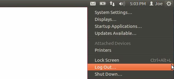 Ubuntu 11 logout