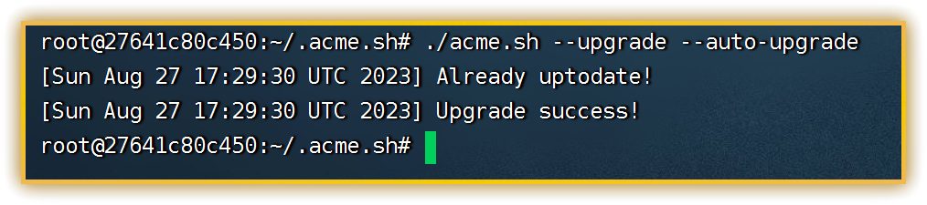 开启 acme 自动更新