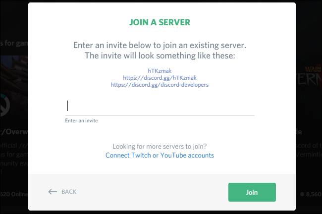 Discord Join a Server