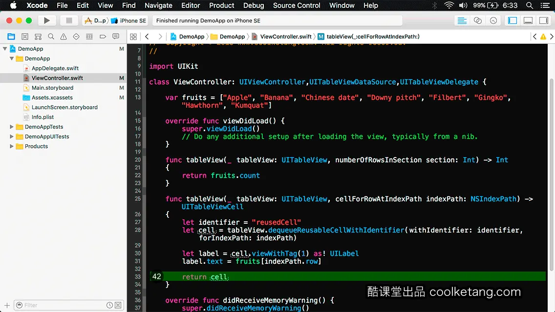互动教程 for Xcode9 & Swift4-酷课堂
