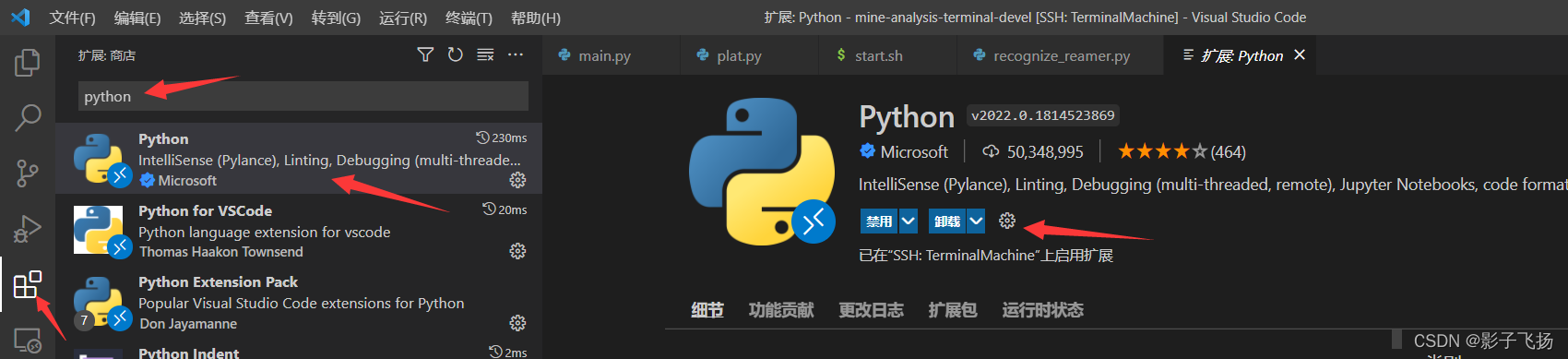 安装python扩展
