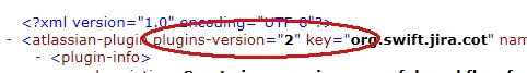 从attlassian-plugin.xml文件中查看插件版本