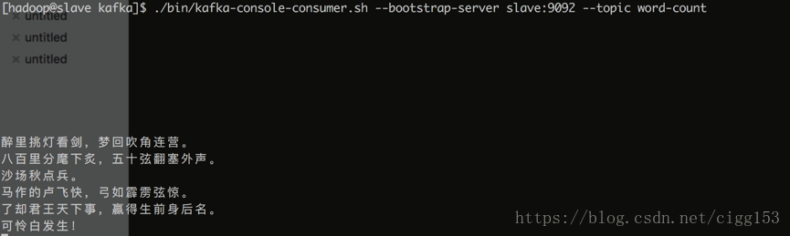 查看手动创建消费者情况