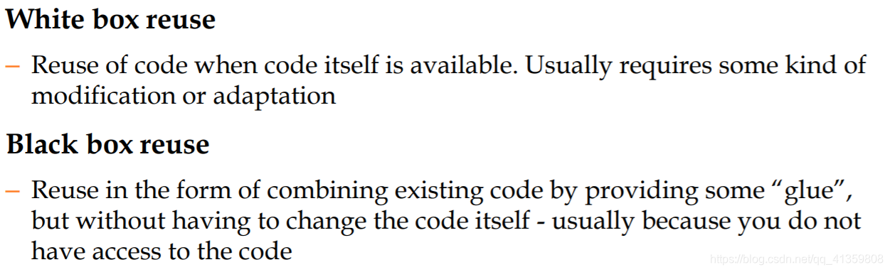 Types of Code Reuse