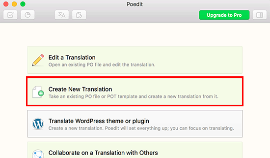 Create translation