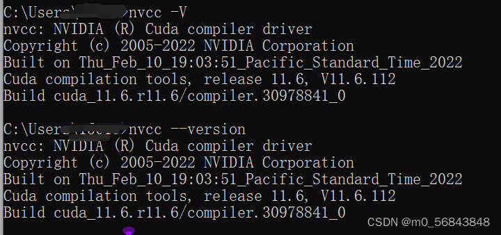 NIVDIA控制面板与电脑“应用”CUDA、cmd下nvcc --version命令显示版本不同