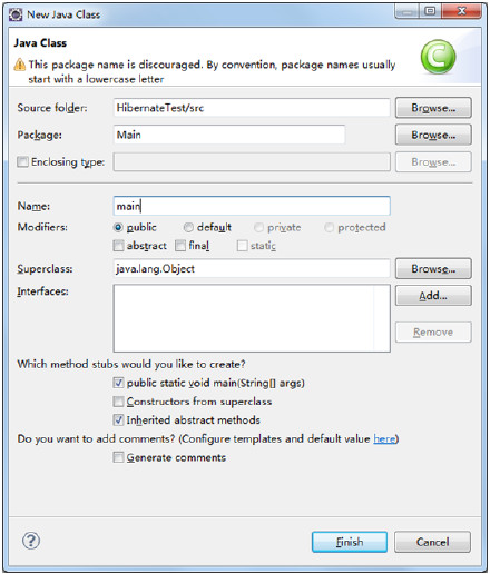 Eclipse中使用Hibernate