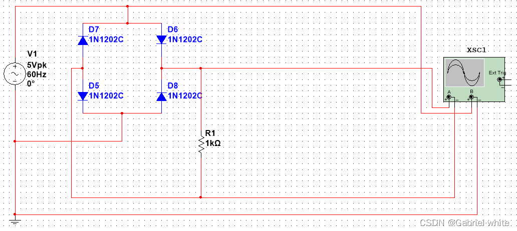 全波桥式整流电路_multisim 全桥整流-CSDN博客