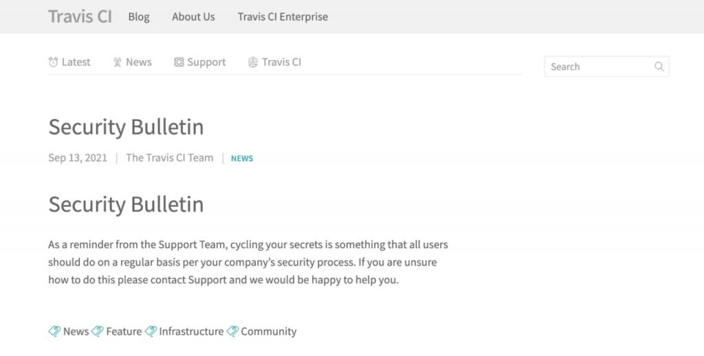 Travis CI 漏洞致数千个开源项目机密泄露Travis CI 漏洞致数千个开源项目机密泄露