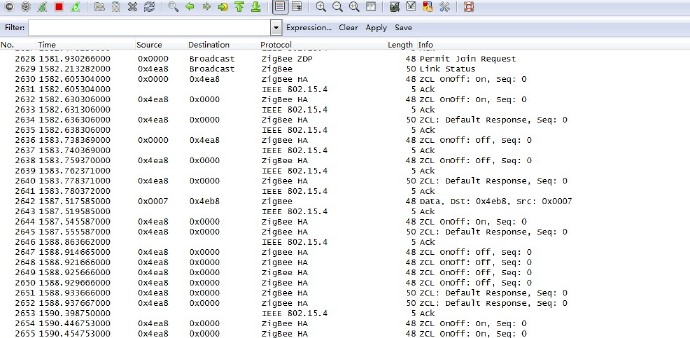 利用wireshark对zigbee及6lowpan进行抓包分析