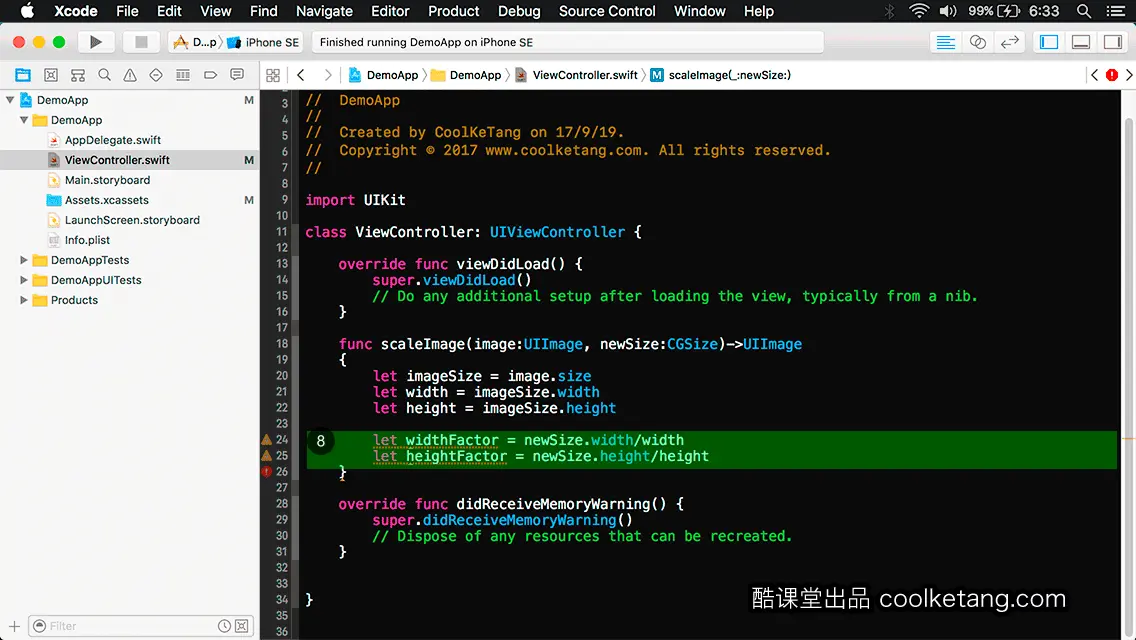 互动教程 for Xcode9 & Swift4-酷课堂