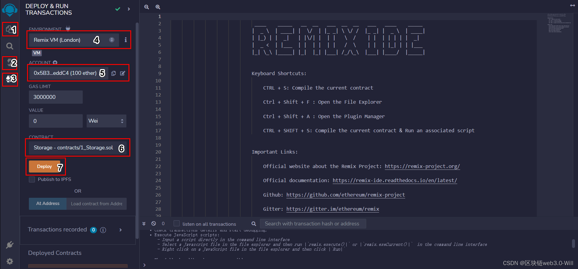 如何使用remix编写solidity智能合约并部署上链_remix solidity-CSDN博客
