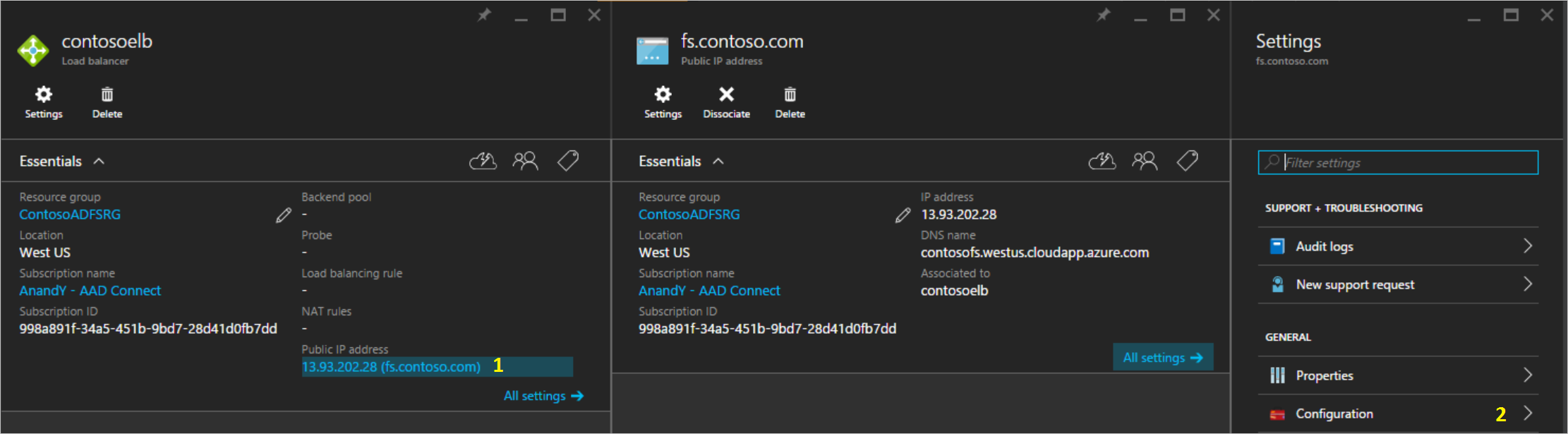 Configure internet facing load balancer