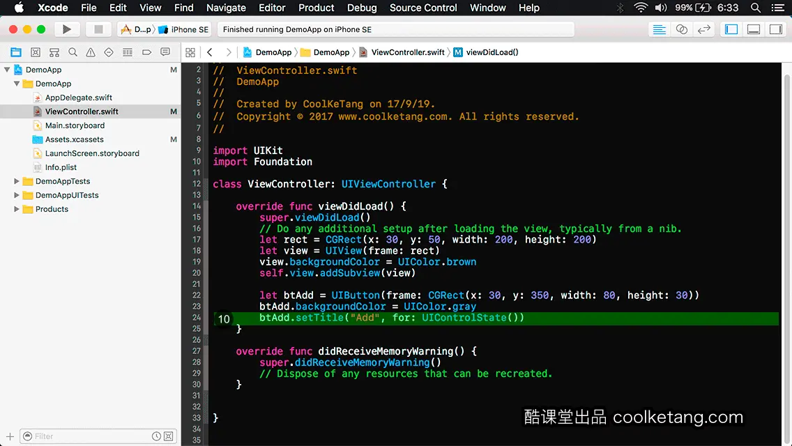 互动教程 for Xcode9 & Swift4-酷课堂