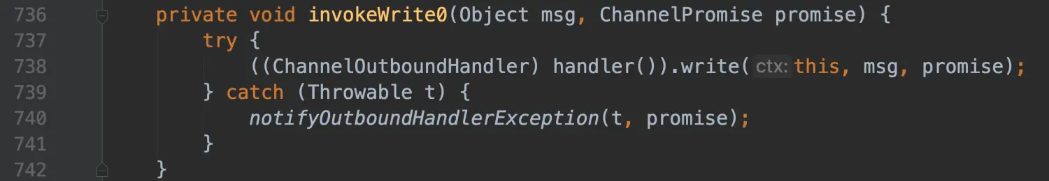 AbstractChannelHandlerContext#invokeWrite0