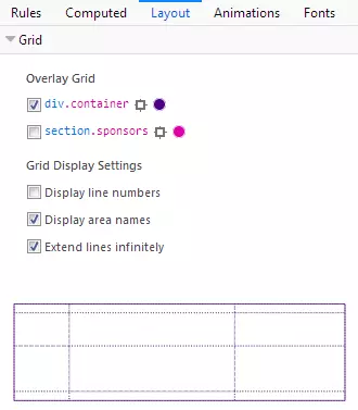 Customizing Layout section output