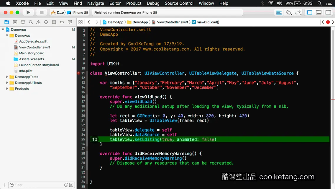 互动教程 for Xcode9 & Swift4-酷课堂