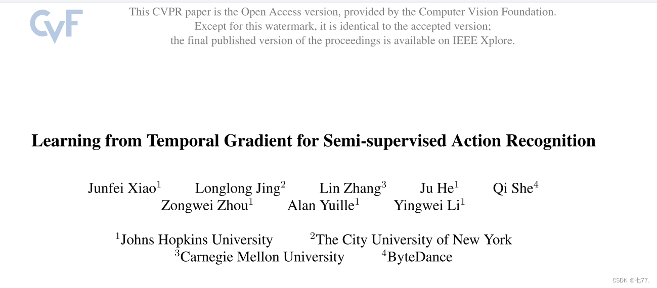 Learning from Temporal Gradient for Semi-supervised Action Recognition ...