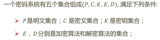 密码系统的定义