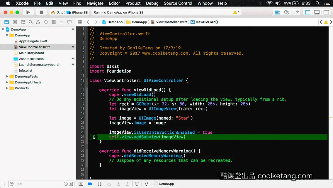 互动教程 for Xcode9 & Swift4-酷课堂
