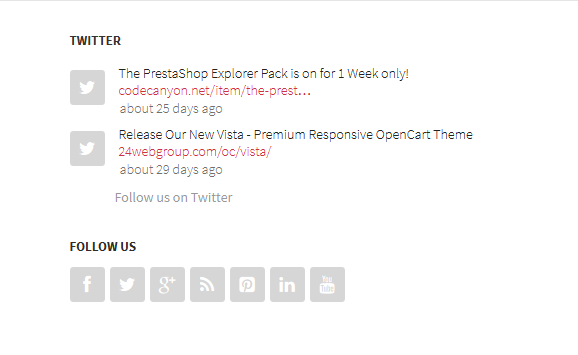 Social Sharing & Email Subscription