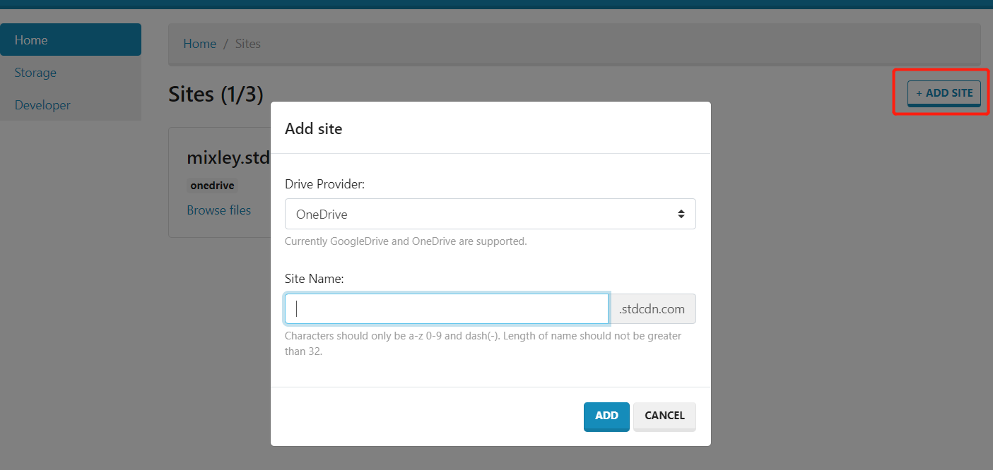 在PoweredBy.Cloud中创建你的站点名称