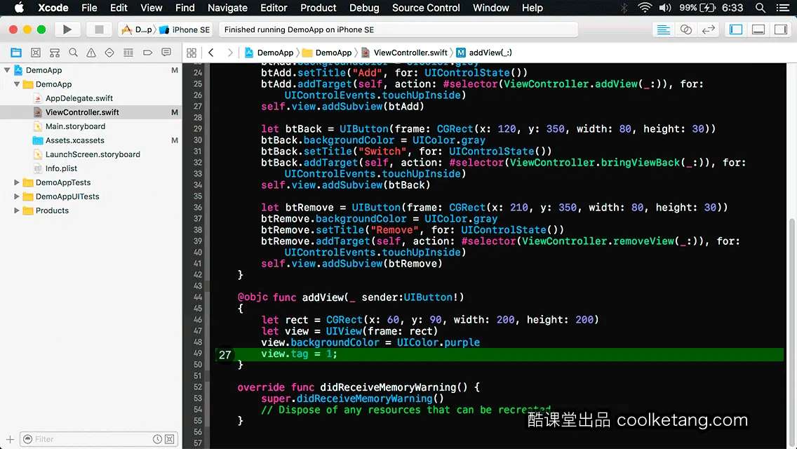 互动教程 for Xcode9 & Swift4-酷课堂