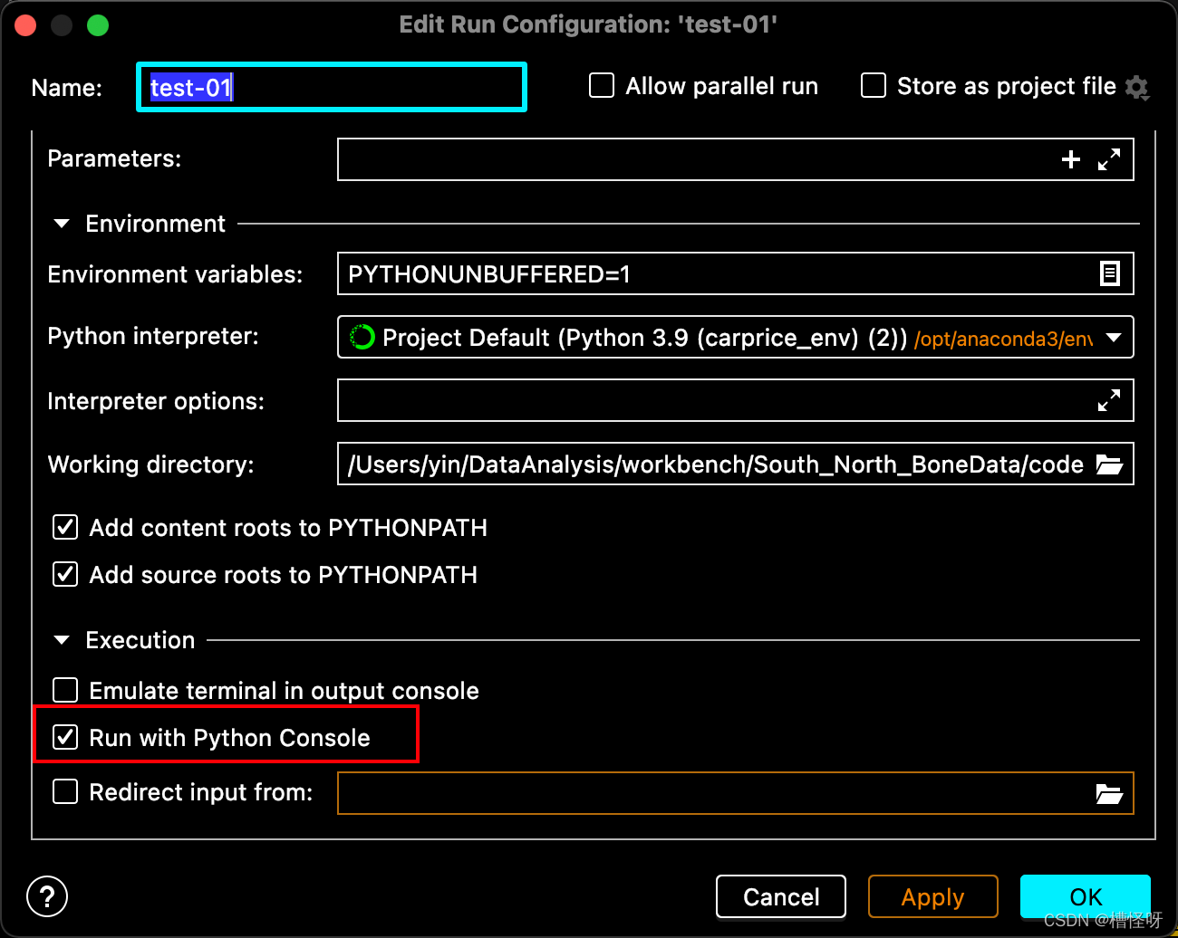 MAC Pycharm 配置 console_mac里pycharm的python conscle-CSDN博客